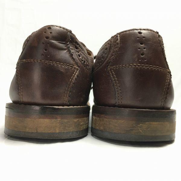 90s Made in Portugal H BY HUDSON Handmade Wingtip Business Shoes Brown Size 41 26.0 Men’s(USED)