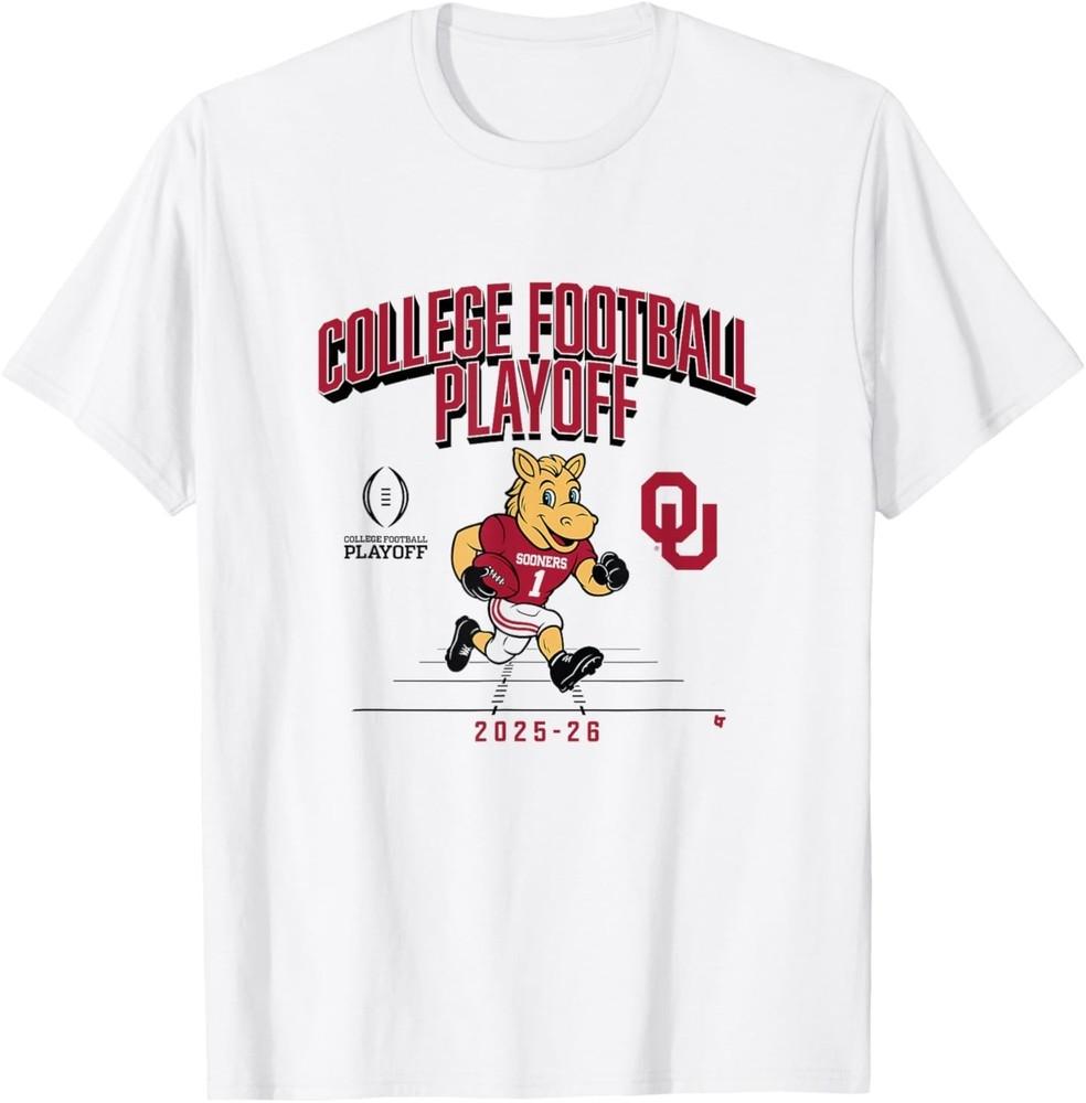 Oklahoma Sooners College Football Playoff Mascot Text 2025 TShirt Unisex T-Shirt M