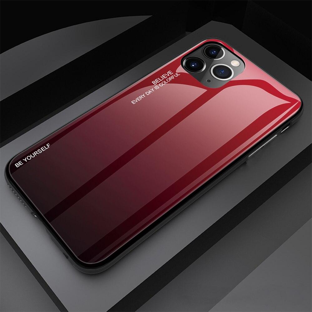 Pro iPhone 12 11 Pro Max Case Pouzdro z tvrzeného skla Gradient Pro iPhone X XR XS Max 7 8 6 6s 7Plus 8Plus 11 Pro Max 12 Mini Cover