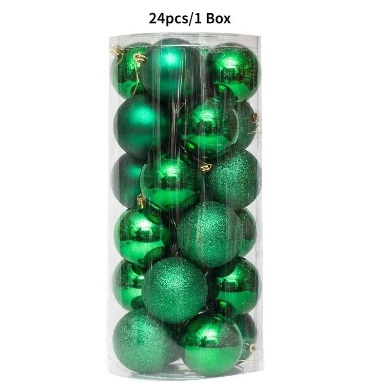 24Pcs 3cm Christmas Balls Christmas Tree Decoration Xmas Hanging Tree Pendants Home Party Christmas Tree Decor New Year Gifts