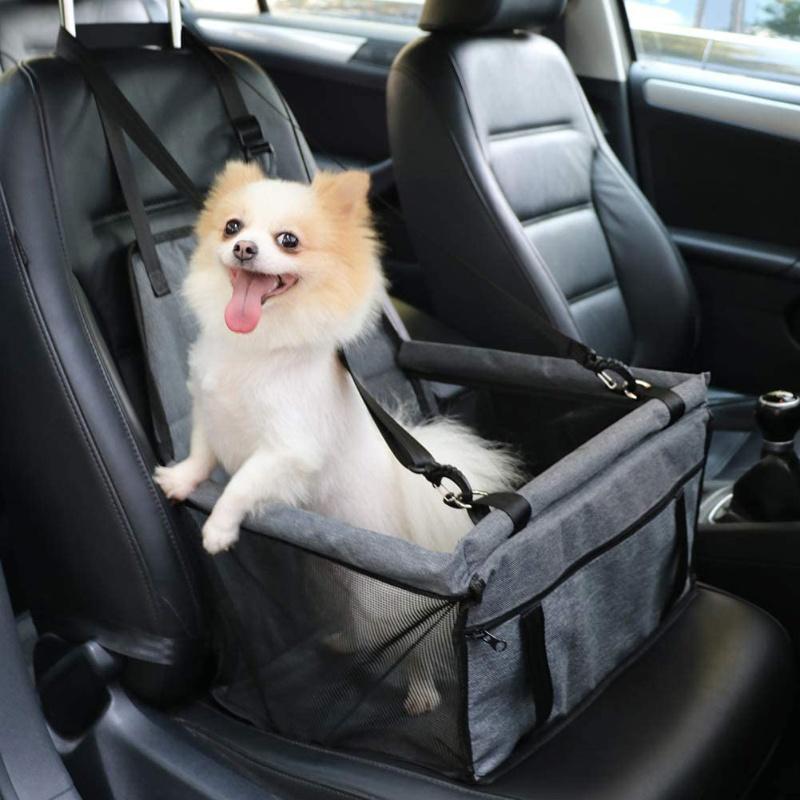 Durable Scratch Proof Dog Car Seat Pet Booster for Front Seat with Sturdy Safety Belt Foldable Stable Must Have for Puppy Travel