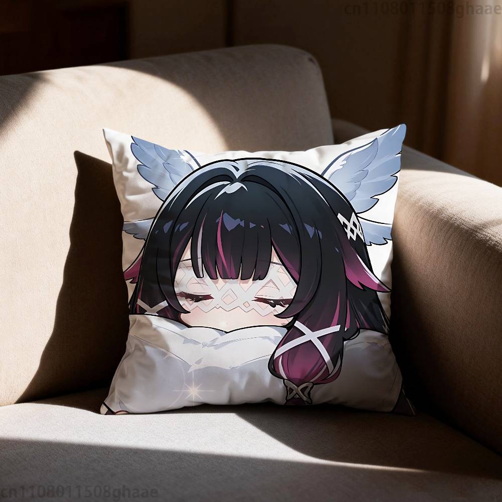 

GGenshin Columbina Impact Pillow Case Sofa Living Room Bedroom Headboard Backrest Cushion Square Cushion Nap Time 30cmx30cm