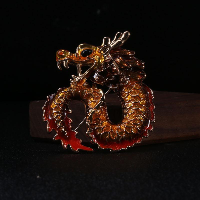2020 Fashion New Alloy Animal Dragon Brooch for Men Corsage Blazer Dress Lapel Pins and Brooches Shirt Hat Clothing Accessories