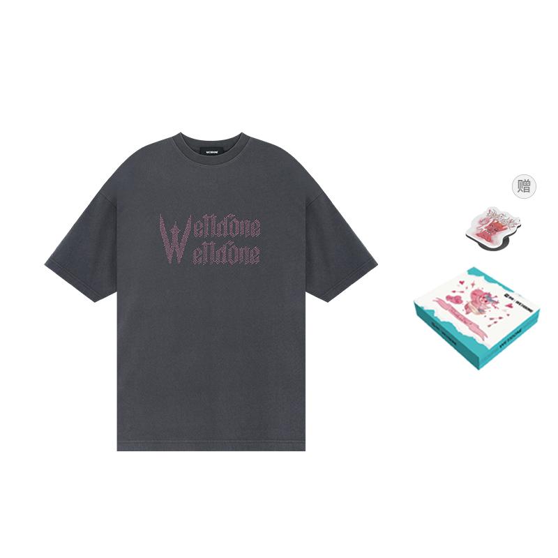WE11DONE T Shirts Unisex Crew Neck Moderate Straight Fit WD-TT1-24-714-U-DG
