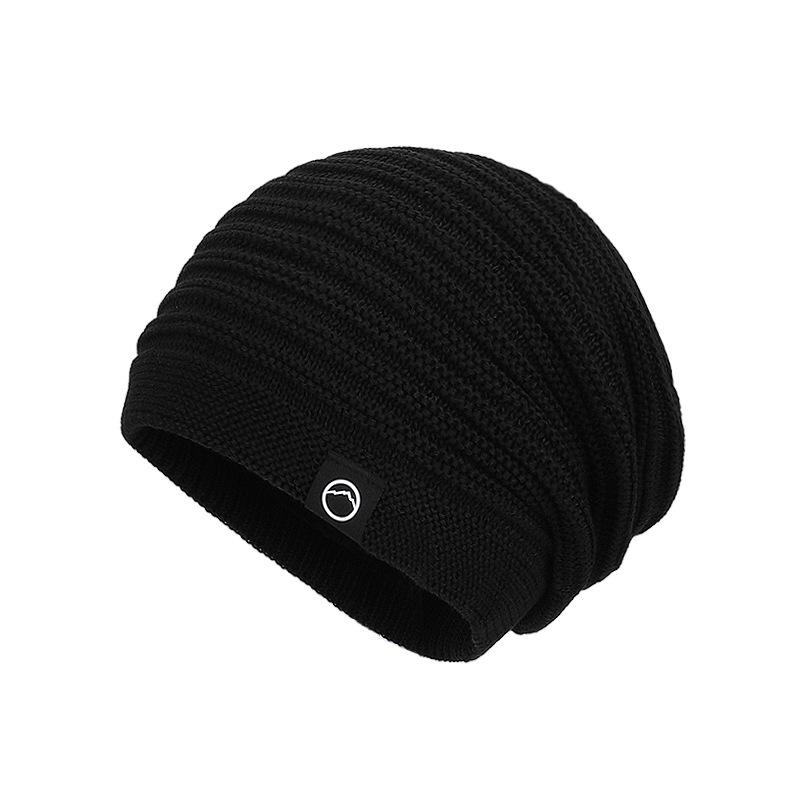 Winter velvet warm ear protection big head circumference versatile knitted hat women