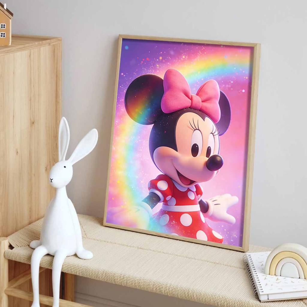 Disney Minnie Mouse Rainbow Diamond Mosaic Painting Art Kit Handmade DIY Home Decor