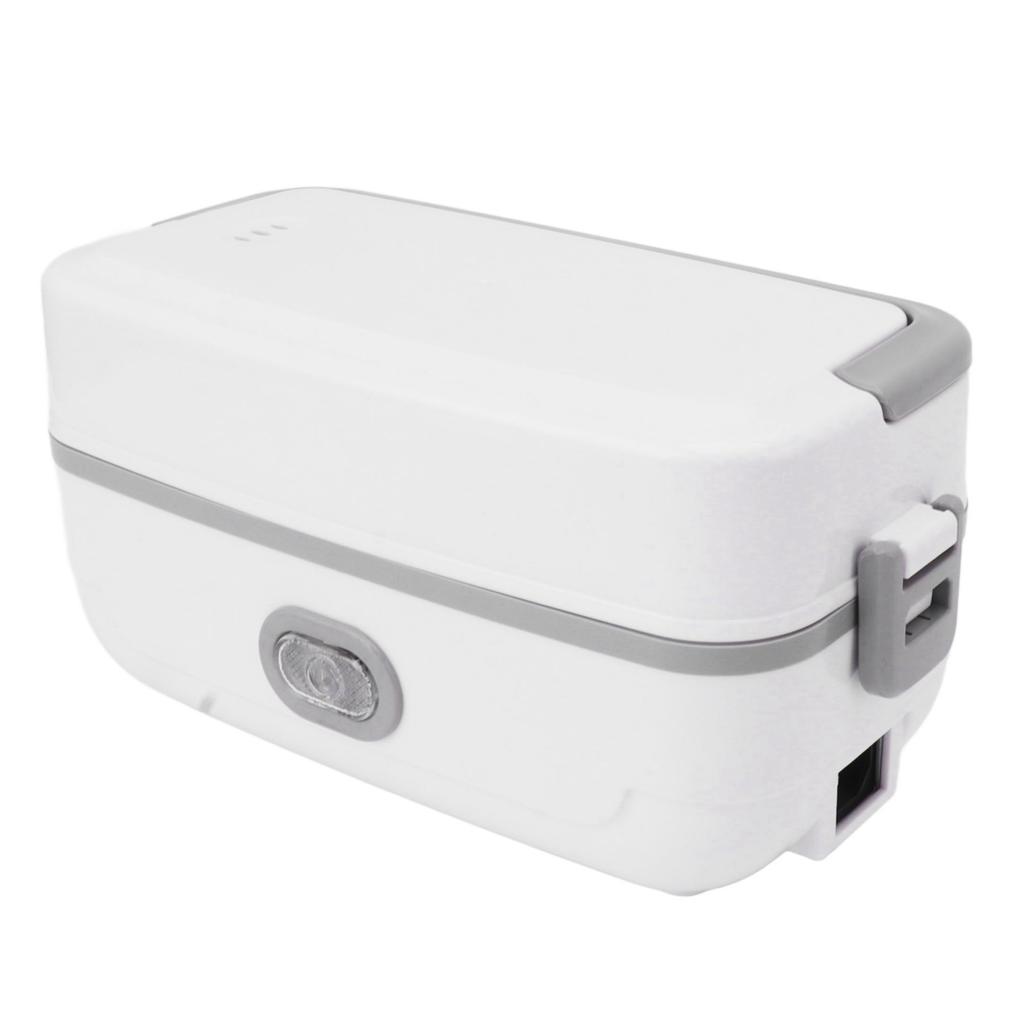 Electric Lunch Box 2 Compartment Fast Heating Stainless Steel Leak Proof Food Heater Warmer for