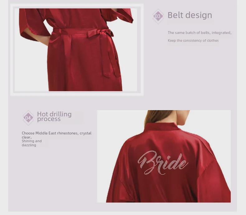 Summer Bride Wedding Nightgown Cardigan, Thin Five-Point Sleeve, Solid Color Morning Gown