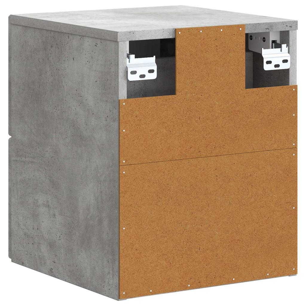 Wall Mounted Nightstand Concrete Grey 33 x 34.5 x 40 cm