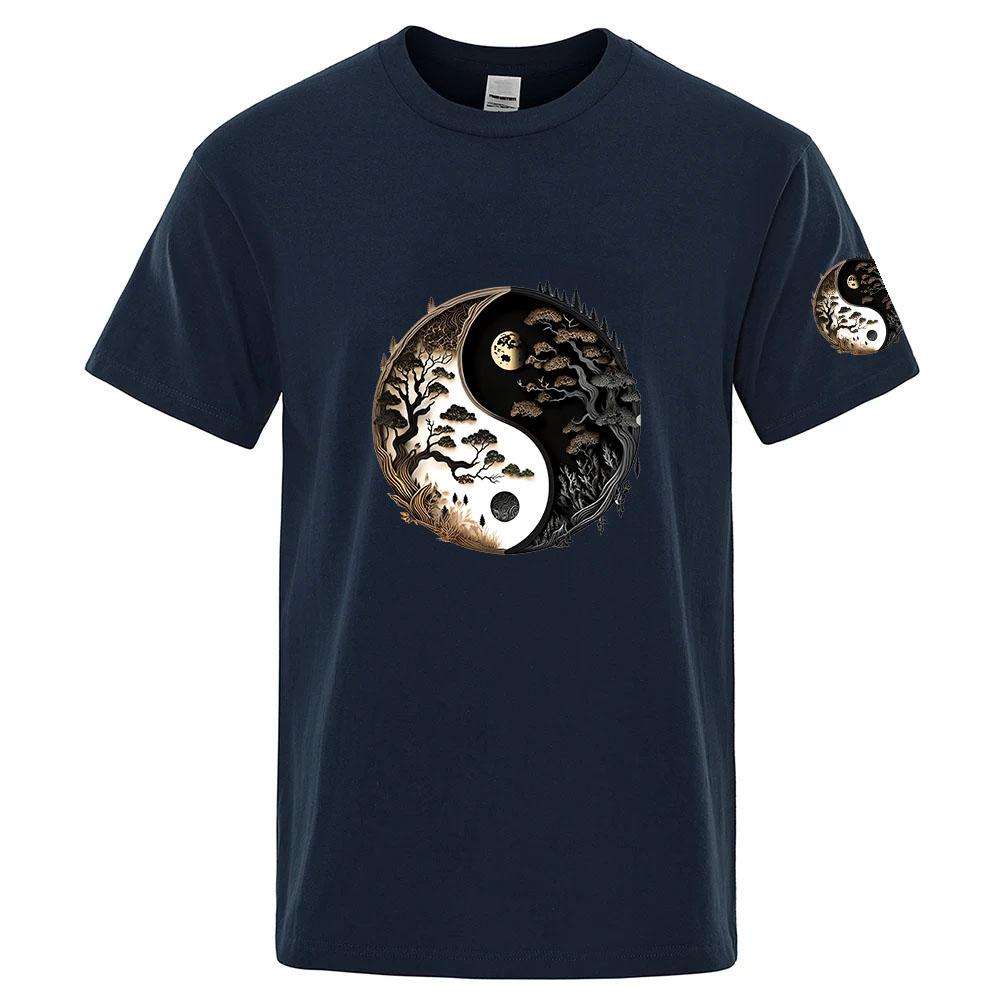 Tai Chi And Eight Trigrams Scenery 2025 New Unisexs Ordinary Thin Short Sleeve Round Neck Sport Fitness Breathable Tshirt