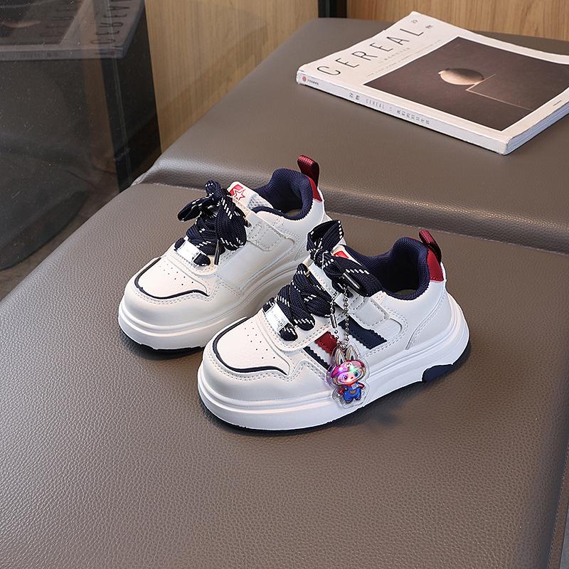 

Autumn 2025 Baby White Non-slip Canvas Shoes - Trendy Outdoor Casual Sneakers for Toddlers, Boys & Girls Size 31, Insole 19CM