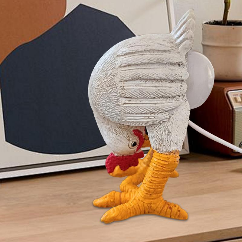 Chicken Lamp Laying Egg Led Egg Night Light Resin Dimmable Nightlight Decoration For Christmas Easter Birthdays Thanksgiving