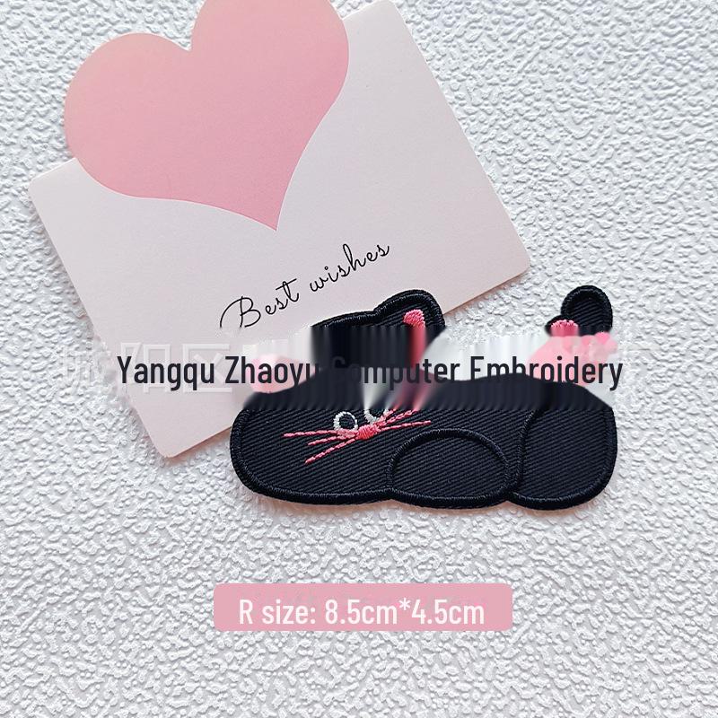Cartoon Cat Self-Adhesive Embroidery Patch for Clothing, Shoes, and Hats Accessories