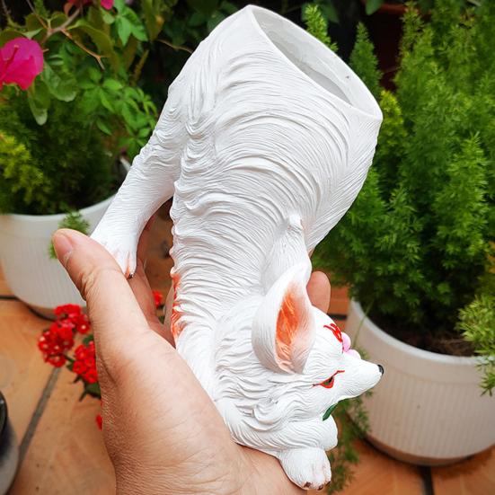 Nine-tailed Fox Flower Pot Indoor Outdoor Resin Planter Pot Home Balcony Garden