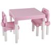 Childrens Kids Plastic Table Chair Set Lrning Studying Desk for Home Kindergarten Blue Green
