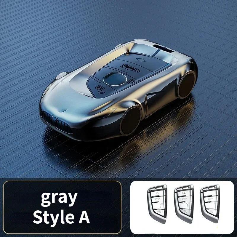 

For BMW 3 5 Series X1 X3 X4 X5 X6 G20 G30 G05 G01 G02 Zinc Alloy Silver Car Key Case Keyless Cover Key Shell Car Accessories