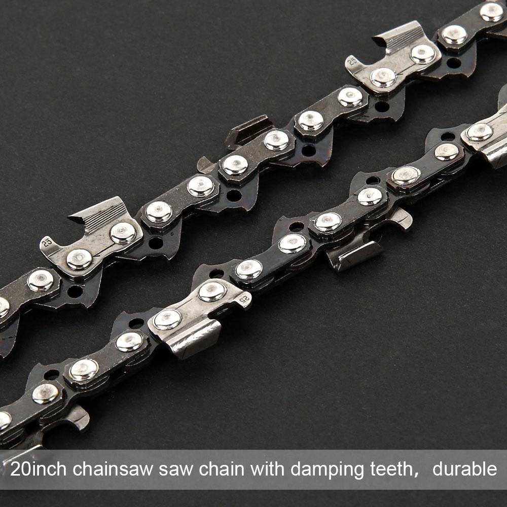 20 Inch Chainsaw Chain 76 Drive Link Alloy Steel Replacement Chain Sharp Heavy Duty Lumber Cutting Attachment