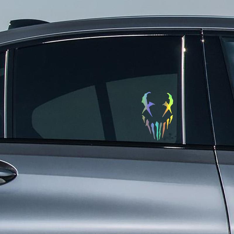 G013 8.5X13CM Motorcycle Decals Reflective Car Sticker Devil Pattern Stickers