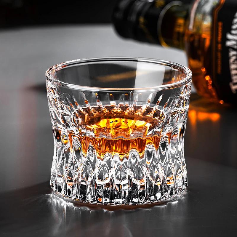 1pc Glass, whisky, wine glass, light luxury, beer glass, household wine glass, Baijiu glass, crystal glass, foreign wine glass