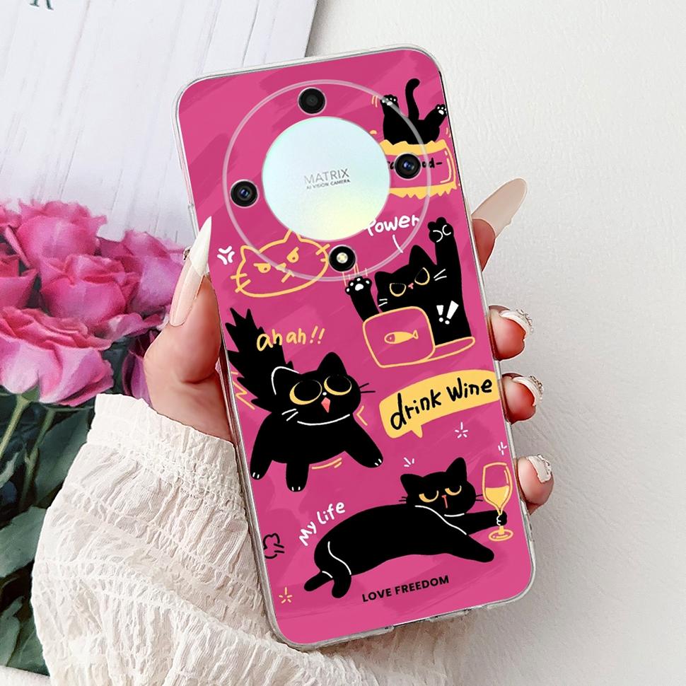 For Honor X9b 5G Case Flowers Butterfly Painted Cover Soft Silicone Casing For Honor X9 X9 b HonorX9b 5G Phone Case