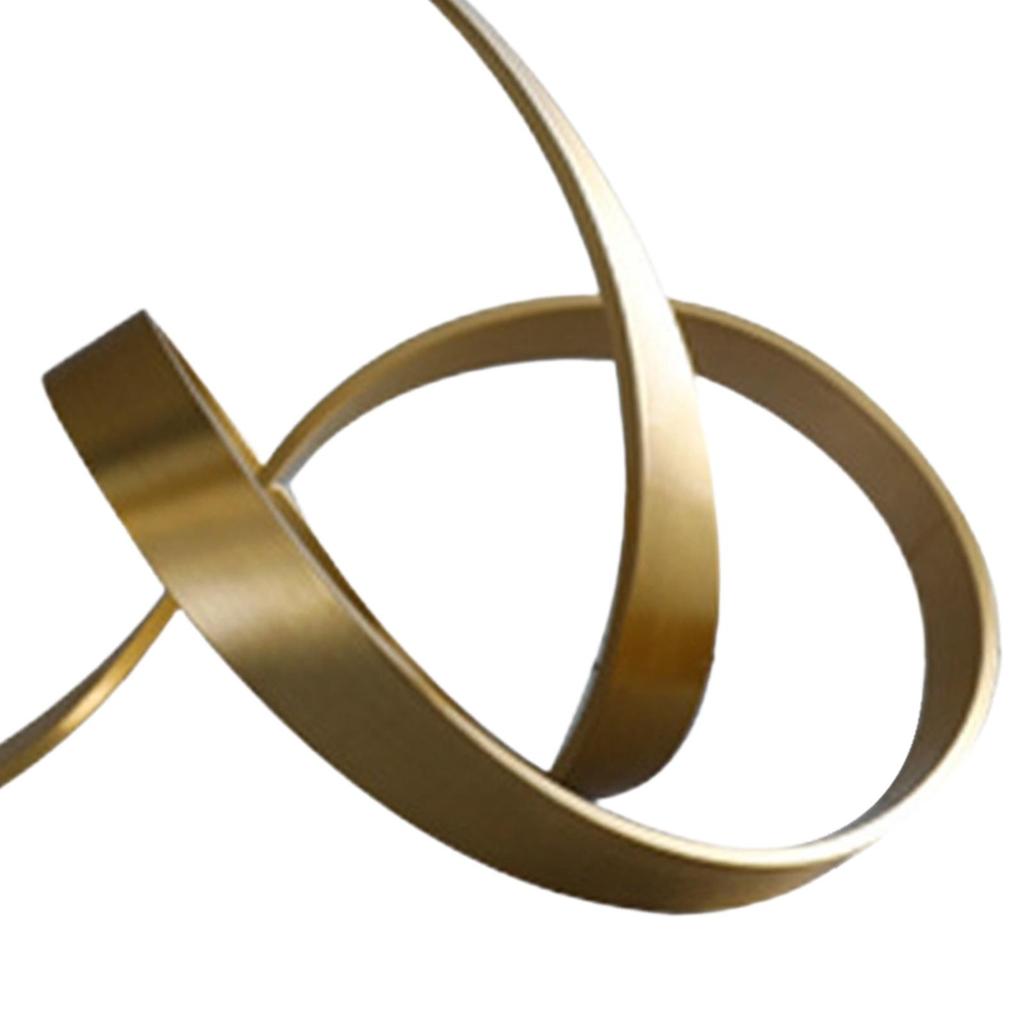 Metal Gold Twist Ornament Portable Housewarming Gift Statue Centerpiece Fashion for Hotel Dining Room Kitchen Home Desk