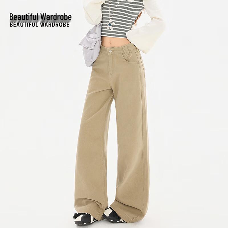 

Beautiful Wardrobe Women s American Khaki Straight Wide-Leg Denim Jeans XS