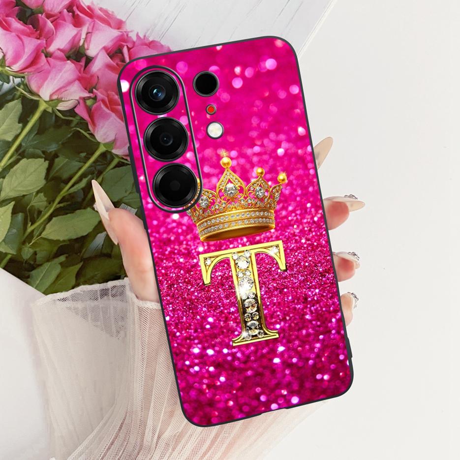 For Tecno Camon 50 4G Case CN5 Luxury Crown Letters Cover Soft TPU Phone Case For Tecno Camon 50 Pro 4G CN5c Camon50 Fundas Bags