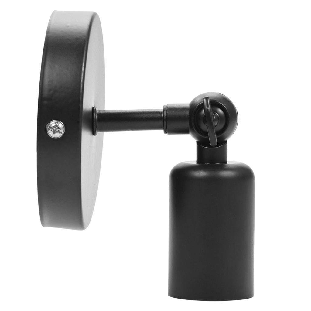 Nástěnný nástěnný svítidlo v retro stylu, kavárna, chodba, držák lampy se zásuvkou E27(Černá)