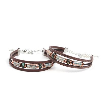 Men's Hand-Woven Leather Rope Bracelet - European & American Style Jewelry