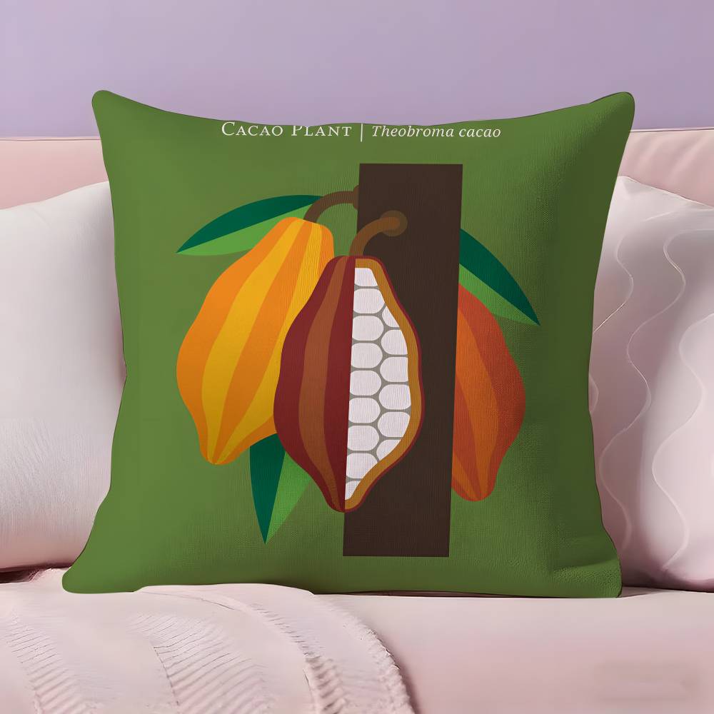 Simple Flower Art Pillow Case Anti-dustmite Pillowcase Invisible Zipper Silky Short Plush Sofa Cushion Cover