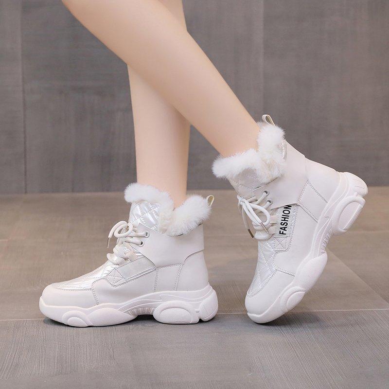 Women's Snow Boots Winter New Plush Warm Cotton Shoes Waterproof Thickened Non Slip Cotton Boots