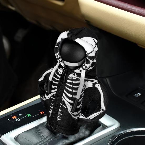 Halloween Desk Goose Outfits 7 Inch Mini Goose Attire with Skull Hoodie Creative Gift for Goose Lovers Table Goose Decoration