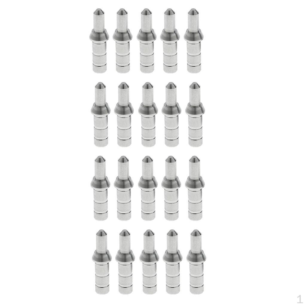 

Set of 20 Pcs Pin Nock Adapter for 4. Shaft - Silver