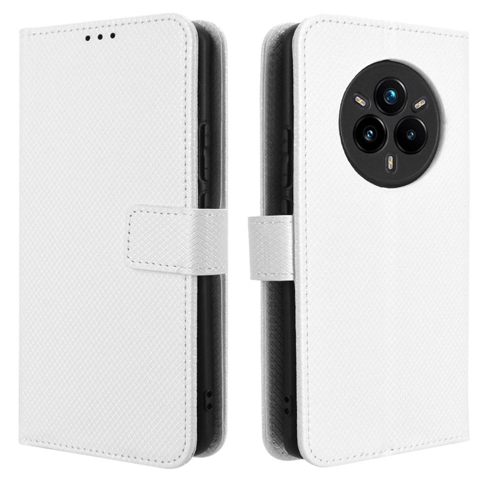 For Realme 14 Pro+ 5G Case PU Leather Diamond Texture Wallet Phone Cover