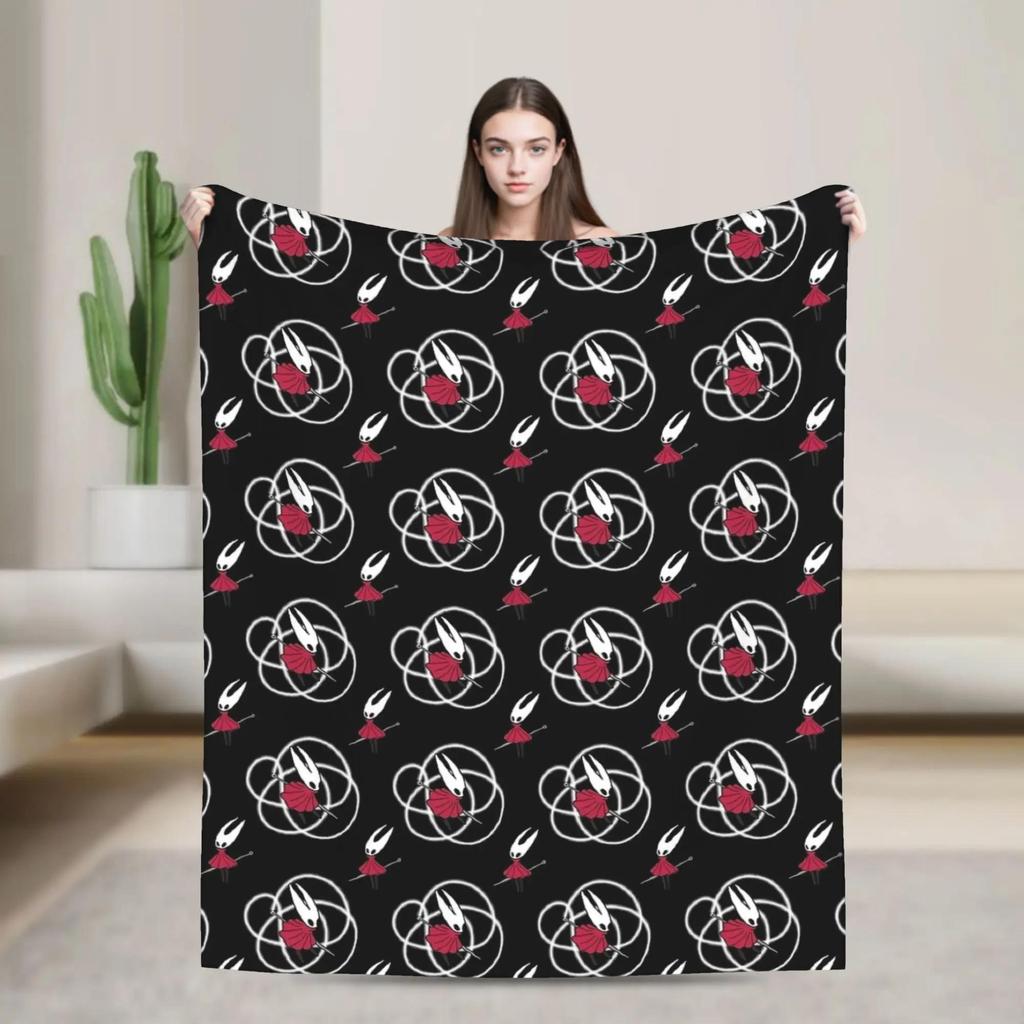 Hollow Knight The Knight Anime Plush Blanket for Kids Soft Warm Flannel Throw for Sofa Couch Bed