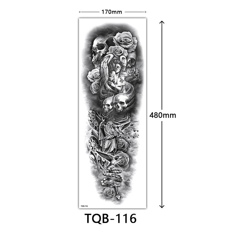 Full Arm Tattoo Sticker Full Arm, Full Arm Big Picture Tattoo Sticker, Flower Arm Tattoo Sticker Tattoo
