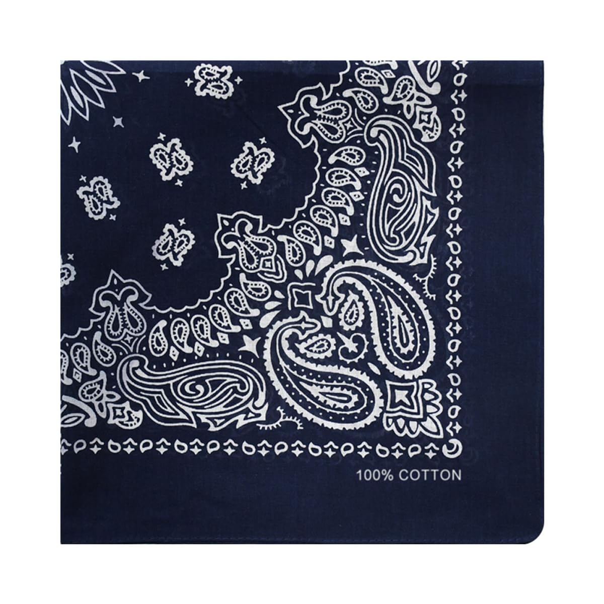 kakatrend bandana paisley 100% cotton navy blue adult bandana handkerchief cotton bandana unisex durag large size men s navy 55cm x 55cm
