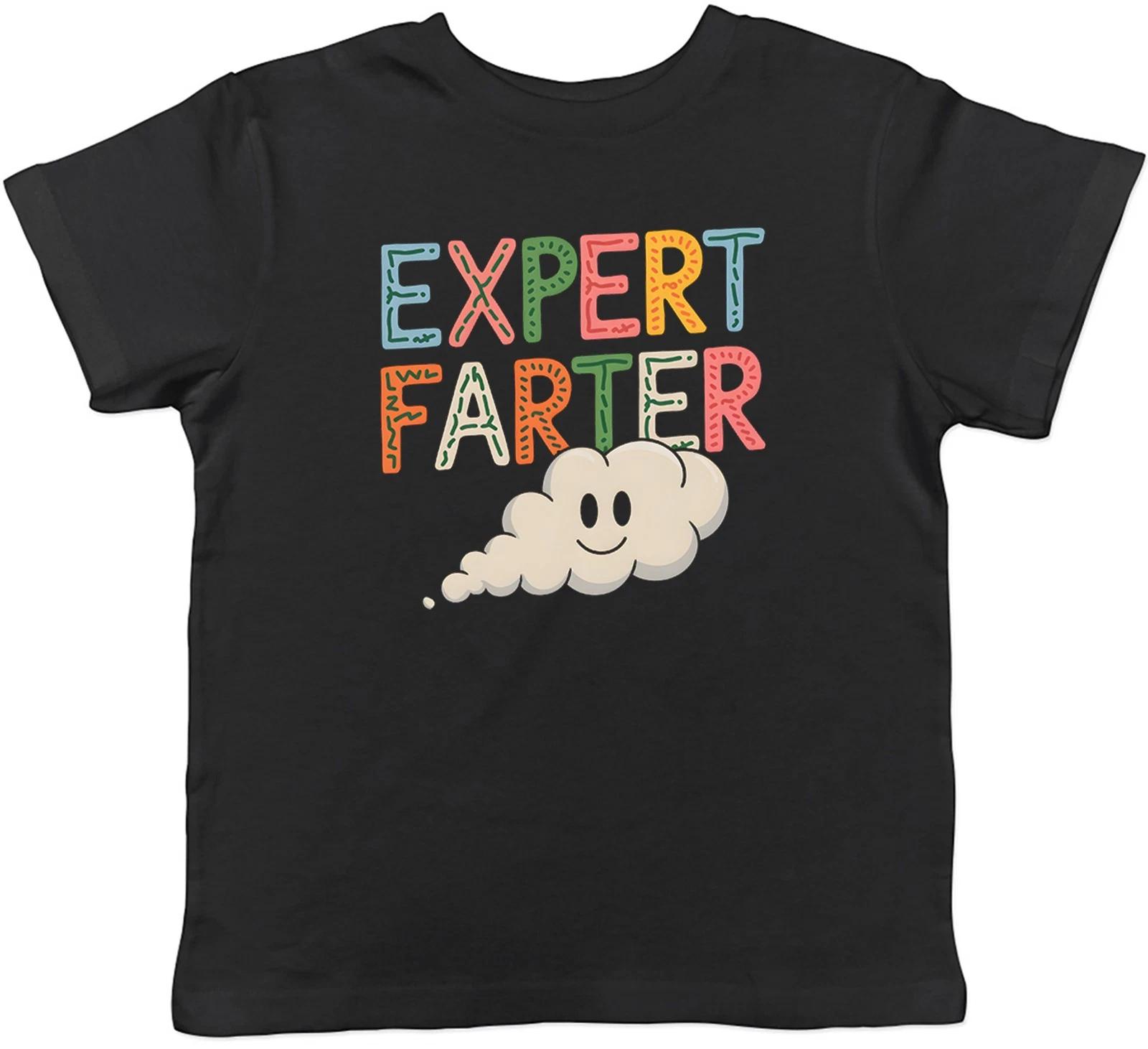 

Expert Farter Funny Farting Fart Joke Smelly Kids T-Shirt Boys Girls Gift 100