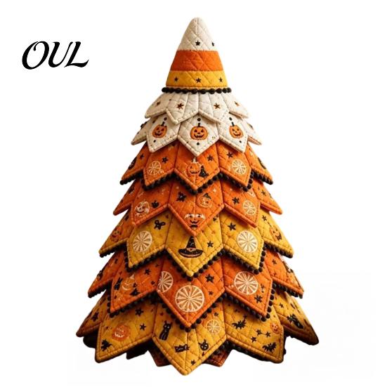 DIY Fabric Ornament Set Quilted Christmas Tree Craft Kit, Vintage Patchwork Handmade Xmas Sewing Set, Tabletop Holiday Decor for Beginners Adults Kids