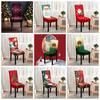 Seat Protector Christmas Chair Cover Xmas Decoration Cartoon Dinner Chair Seat Cover Elastic Creative Wear For Chairs