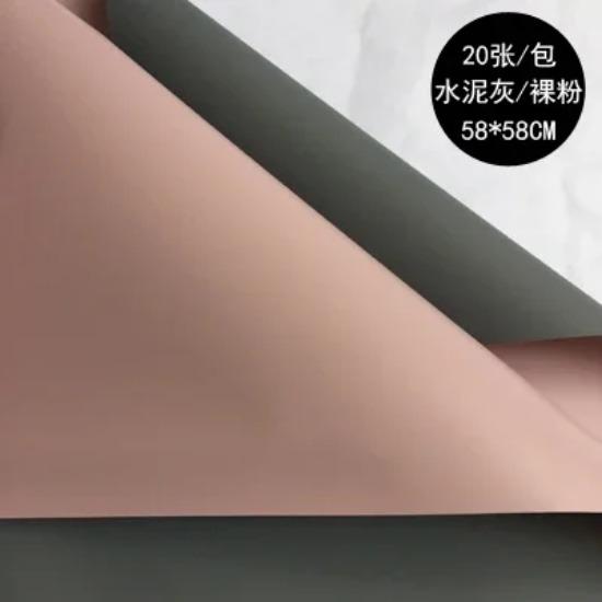 Lot de 20 feuilles de papier d'emballage imperméables pour fleurs de rose, 2 couleurs, style coréen, épais, pour cadeau, pour fleuriste