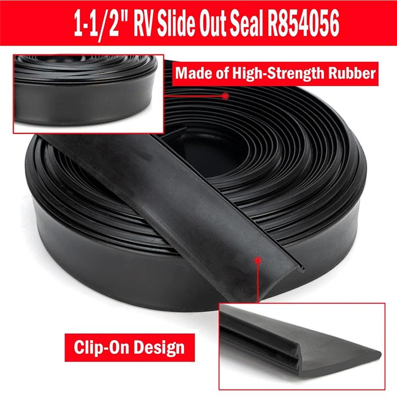 2025 Trend RV Slide Out Wiper Seal Rubber Seal Weather Stripping For Rvs Rubber Slideout Seal (Clip On) 25'