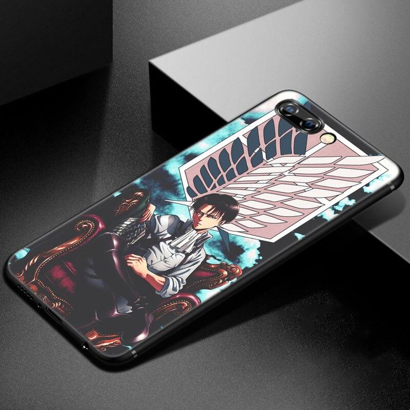 Anime Attack On Titan Phone Case For Huawei Honor 7A 8A 9X 20 Pro 8 10X Lite 7S 8C 8S 8X 9A 9C 10i 20i 30i 20E 20S Black Cover