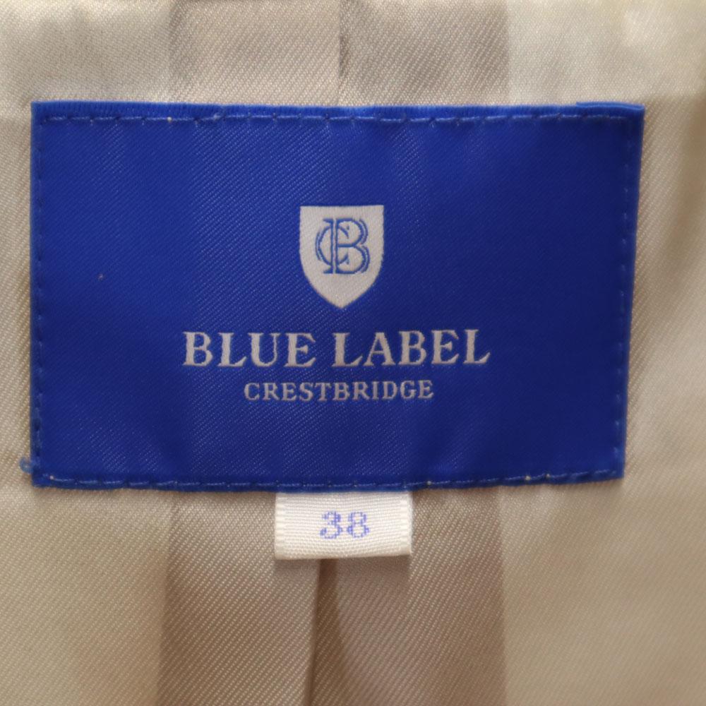 BLUE LABEL CRESTBRIDGE Suede Leather Riders Jacket 38 Beige Brown Women Used