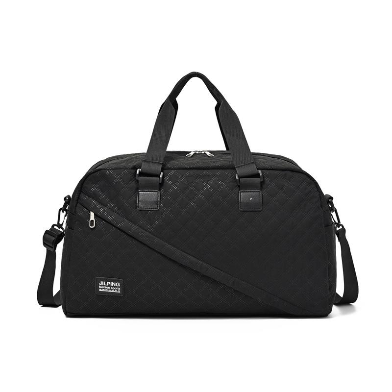 Women's Fashion Sports Bag Water-Repellent Yoga Bag Simple Diamond Camping Storage Bag Students' School Luggage Bag