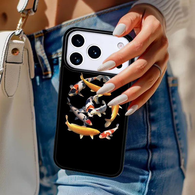 KOI CARP FISH soft Phone Case For iPhone 17 Air 14 15 13 12 Max Cover For Apple 14 15 16 16e 11 Pro Max Plus