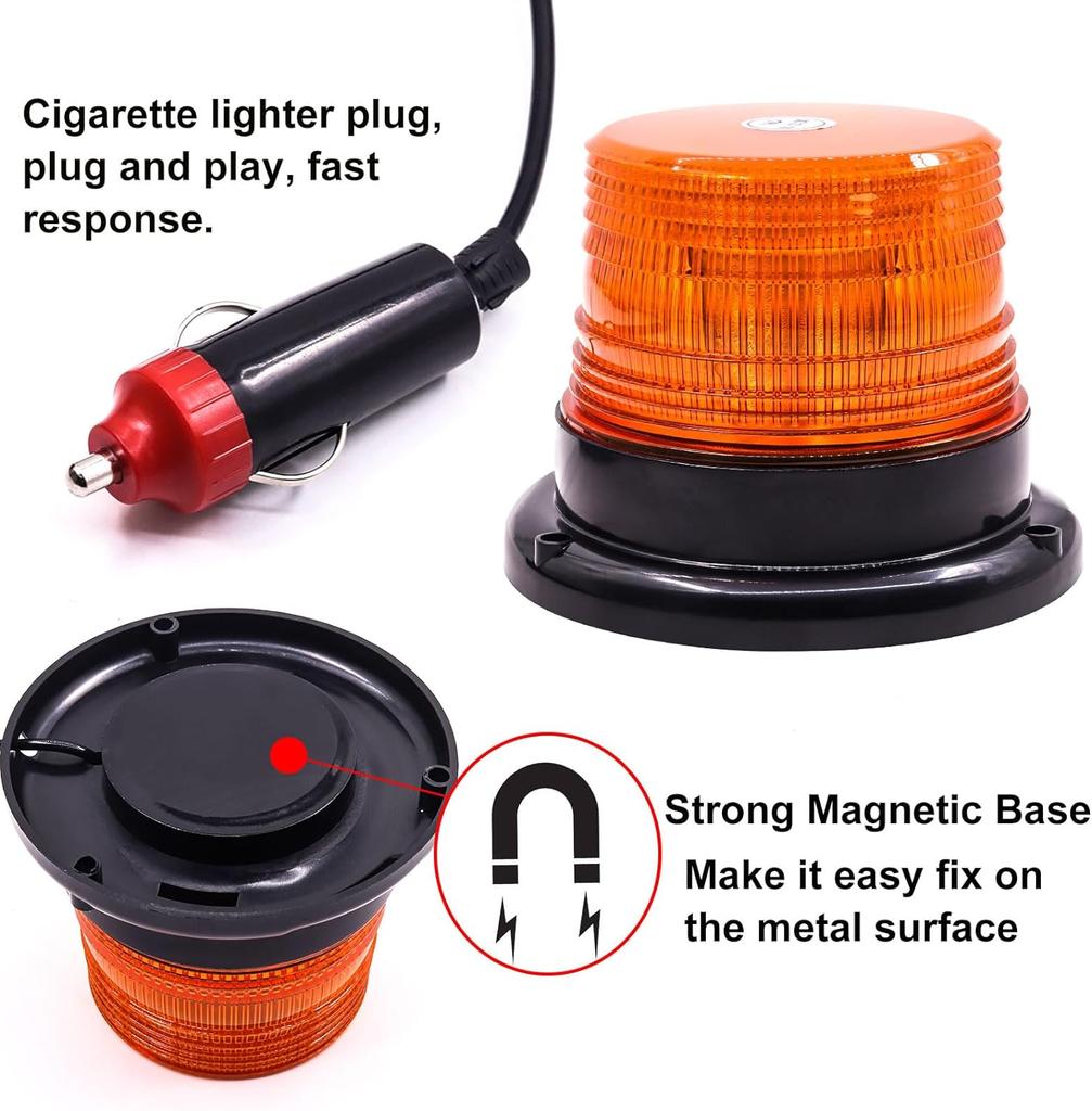 LED Strobe light Circular Car LED Flashing Signal lamp Magnetic Ceiling Police Emergency Lights Portable Warning Lighting 12~24V