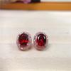 Creative Design Exquisite Crystal Ruby Stud Earrings New In Classic Retro Wedding Bridal Accessories Jewelry for Women