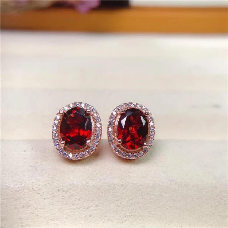 Creative Design Exquisite Crystal Ruby Stud Earrings New In Classic Retro Wedding Bridal Accessories Jewelry for Women
