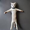 Animal Figure Cat Plush Doll Built in Skeleton Funny Cat Toy Kawaii Plush Cat Toy  Kids Toy